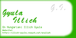 gyula illich business card